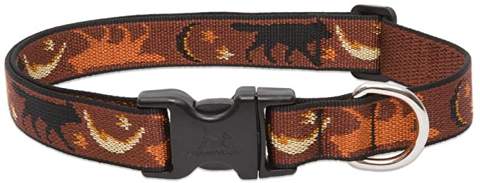 Lupine 1 Inch Shadow Hunter Adjustable Dog Collar for Medium and Large Dogs - Brown