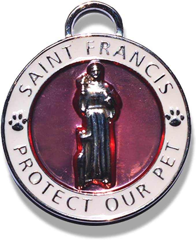 Luxepets Pet Collar Charm, Saint Francis of Assisi (Small)