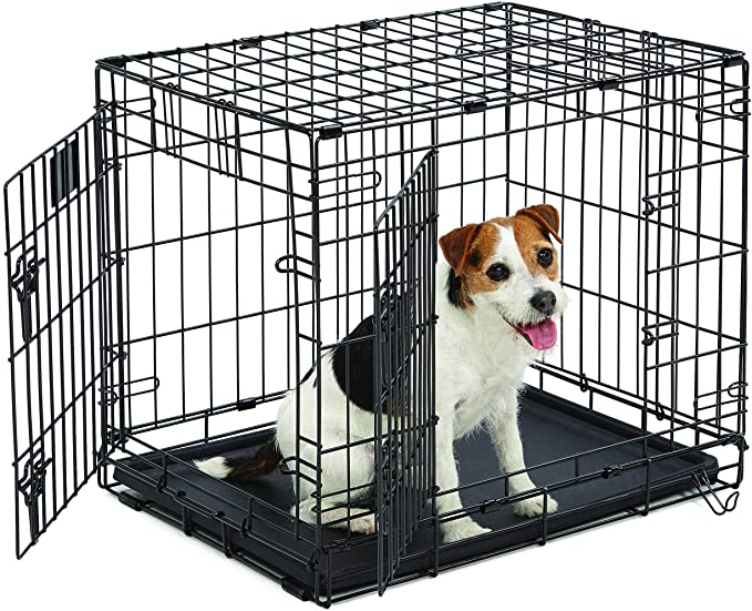 MidWest Homes for Pets Single & Double Door Life Stages Dog Crate - 24 x 18 x 19 inches