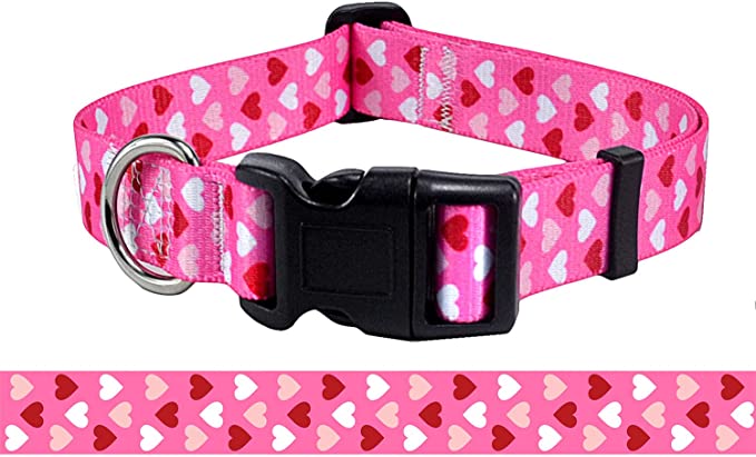 Mihqy Dog Collar with Bohemia Floral Tribal Geometric Patterns - Soft Ethnic Style Collar Adjustable for Small Medium Large Dogs