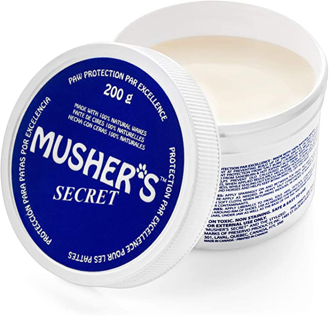 Musher's Secret Dog Paw Wax (7 Oz): All Season Pet Paw Protection Against Heat, Hot Pavement, Sand, Dirt, Snow - Great for Dogs on Trails and Walks!