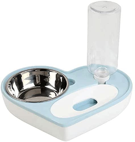 MuslimStreet Automatic Pet Water Dispenser, Small and Medium-Sized Dog Love and Moisture-Proof Mouth Dual-use Bowl,Pets Supplies Food Grade Stainless Steel Bowl,for Cats and Dogs