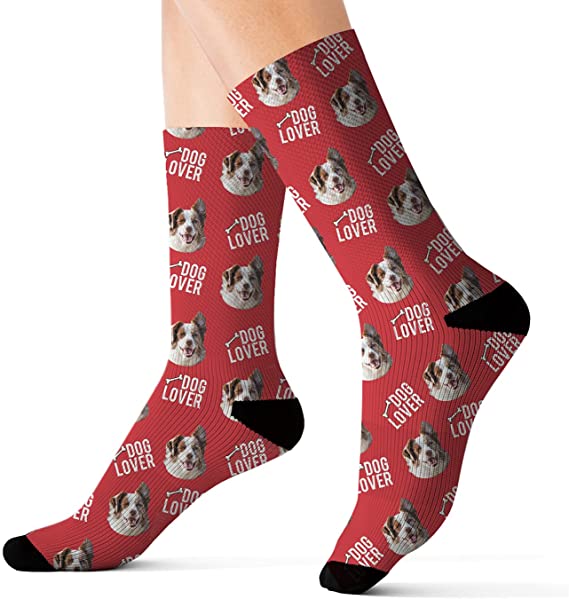 My Pet Selfies Custom Personalized Dog Puppy Socks Gift for Pet Parents " Dog Lover
