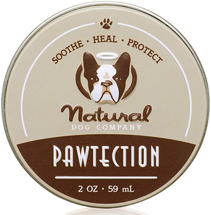 Natural Dog Company PawTection Dog Paw Balm Tin, Protects Paws from Hot Surfaces, Sand, Salt, & Snow, Organic, All Natural Ingredients