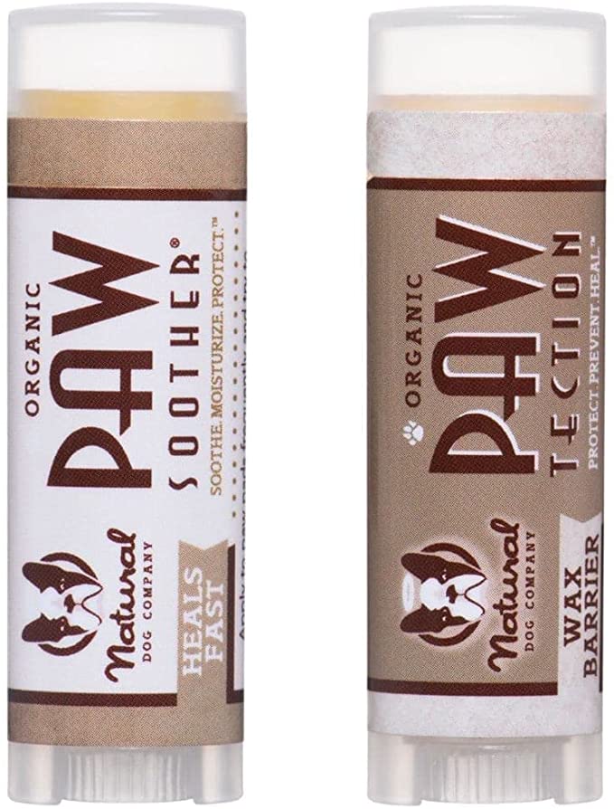 Natural Dog Company PawTection Trial Stick (0.15 oz) Bundle with Paw Soother Trial Stick (0.15 oz)