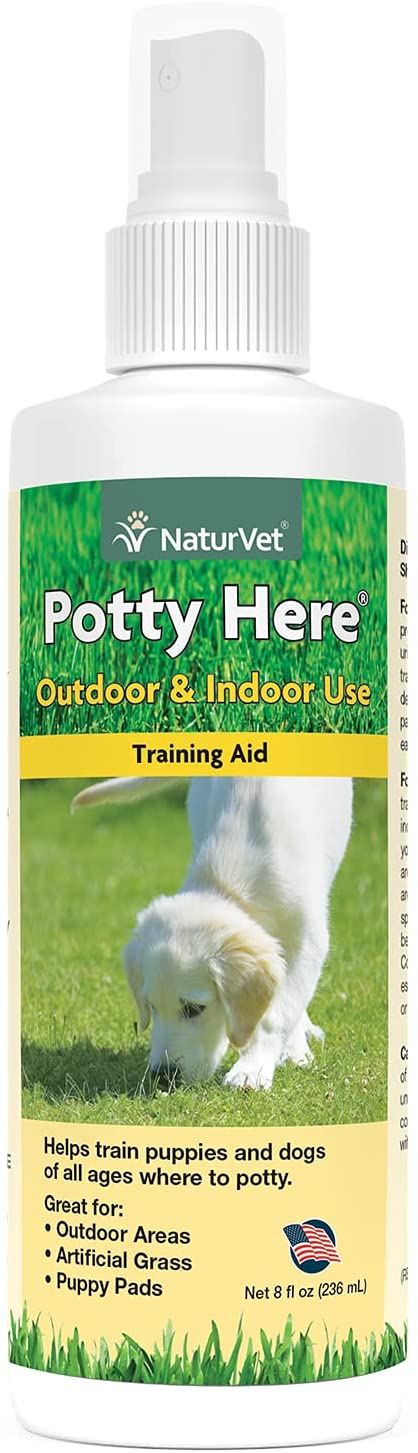 NaturVet " Potty Here Training Aid Spray " Attractive Scent Helps Train Puppies & Dogs Where to Potty " Formulated for Indoor & Outdoor Use