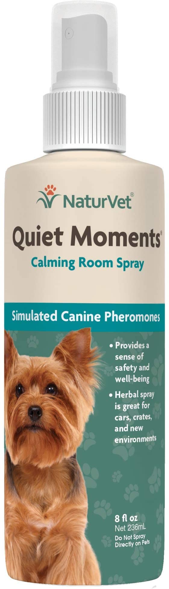 NaturVet Quiet Moments Calming Room Spray for Dogs, 8 fl. oz.