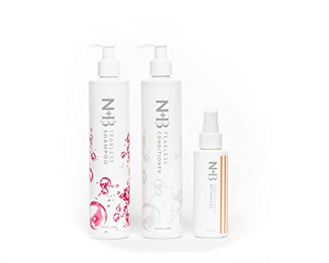 N+B Tearless Bundle - Tearless Shampoo, Tearless Conditioner, and Tearless Detangler | Gentle Tear Free Formula | Safe for ALL Ages | Certified Organic Ingredients | 25+ Benefits | Made in the USA