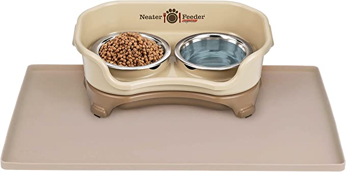 Neater Pets Neater Feeder Express Mess-Proof Food & Water Bowls with Neater Mat Waterproof Silicone Mat