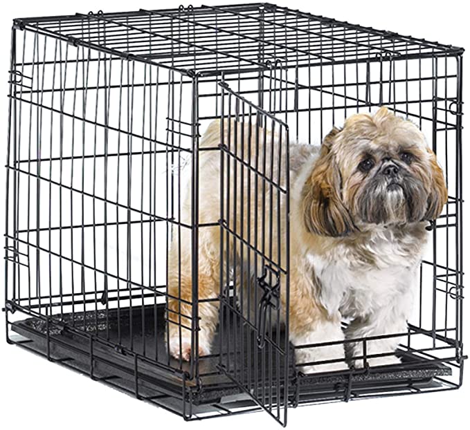 New World Pet Products Folding Metal Dog Crate; Single Door & Double Door Dog Crates - 24 x 18 x 19 inches