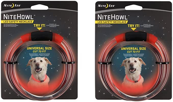 Nite Ize Safety necklace Collar Color:Red Pack of 2