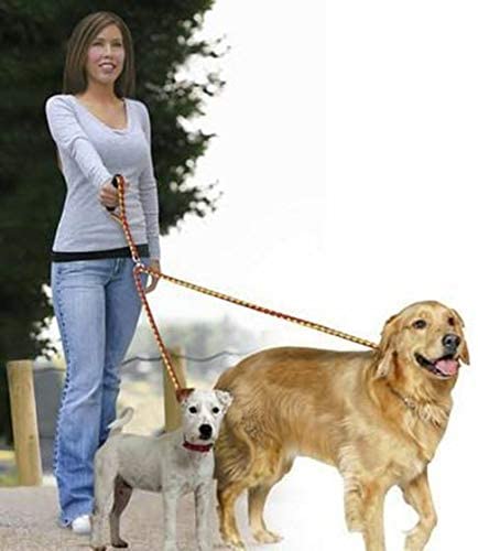 No Tangle Double Dual Twin Two 2 Dog Walking Leash Rope Walk