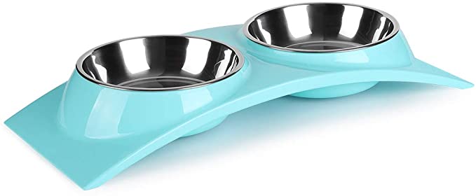 nonbrand Paragon Double Small Dog Bowls Premium Stainless Steel Food and Water Bowls for Cats