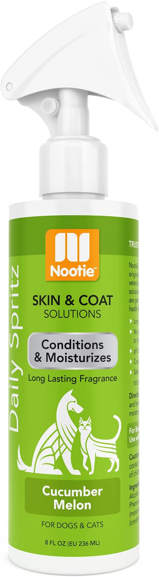Nootie Daily Spritz Pet Conditioning Spray - Dog Conditioner for Sensitive Skin - Long Lasting Fragrance - No Parabens, Sulfates, Harsh Chemicals or Dyes - Revitalizes Dry Skin & Coat - Various Scents