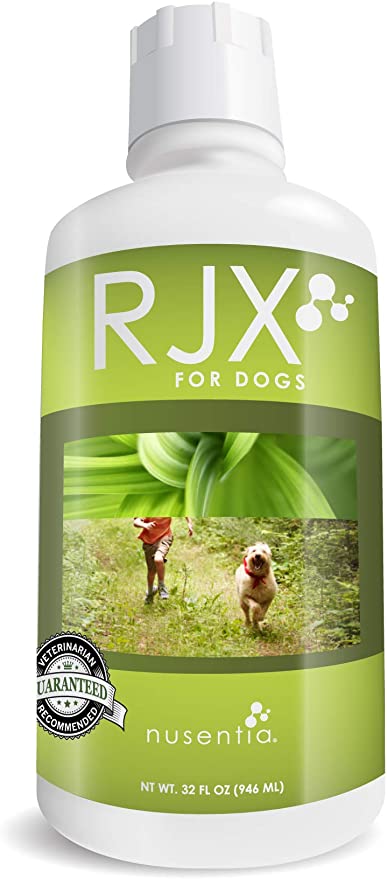 NUSENTIA Glucosamine for Dogs : RJX Canine Joint Support with Chondroitin and MSM. Ideal for Hip & Joint Problems, Arthritis, Pain, and Senior Dogs. Vet Recommended. All Natural. (32 oz)