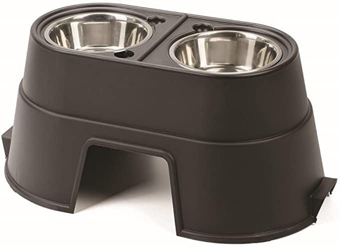 OurPets Comfort Diner Elevated Dog Food Dish (Raised Dog Bowls Available in 4 inches, 8 inches and 12 inches for Large Dogs, Medium Dogs and Small Dogs)