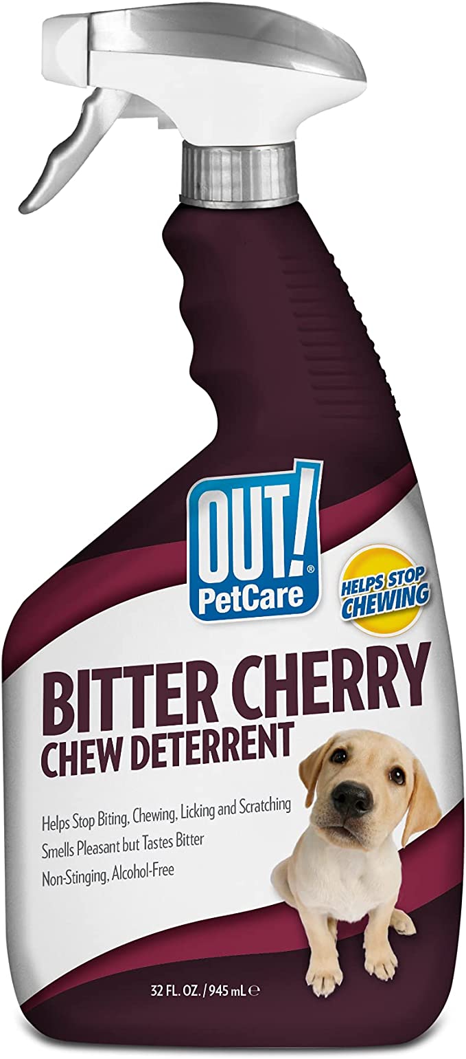 OUT! PetCare Bitter Cherry Chew Deterrent | Deterrent for Puppy Training to Discourage Licking and Chewing