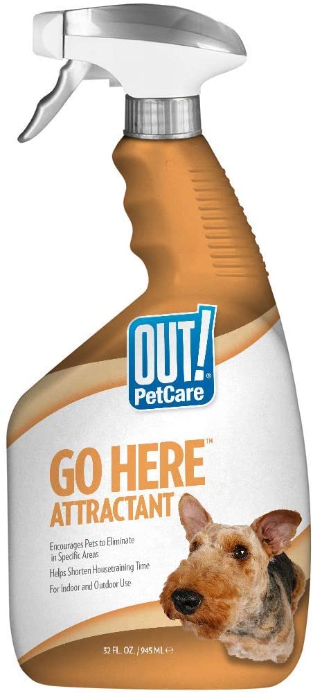 OUT! PetCare Go Here Attractant Indoor and Outdoor Dog Training Spray