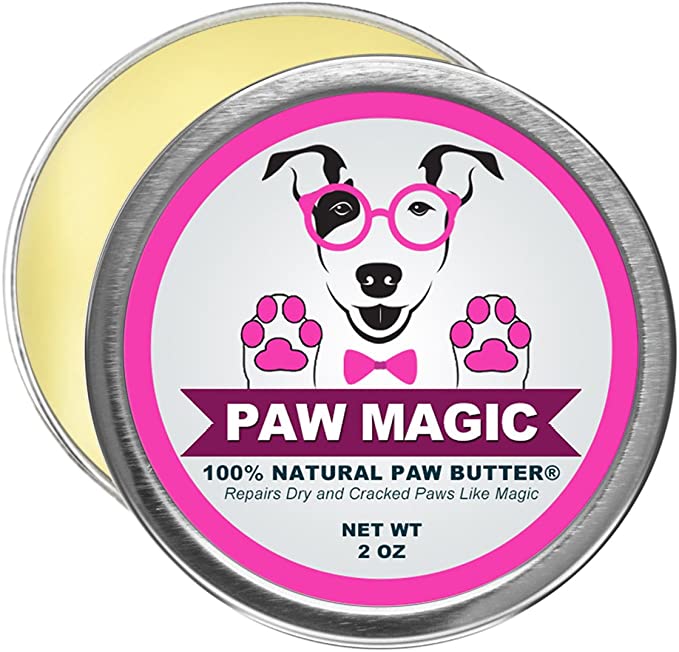 Paw Magic: Organic Natural Dog Paw Butter Moisturizer - Proven To Cure and Soothes Your Dog's Rough, Cracked, and Dry Paws Caused By Hyperkeratosis - 2 Ounce