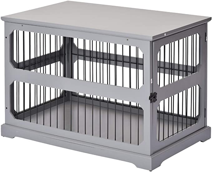 PawHut Decorative Dog Cage/Crate Kennel with Strong Construction Materials & a Classic Americana Style