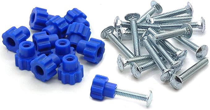 Pet Carrier Fasteners - Blue 16 Pack