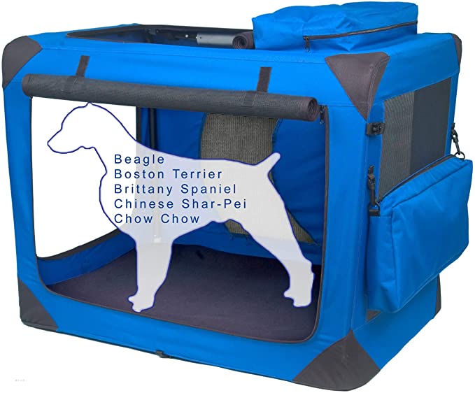 Pet Gear 3 Door Portable Soft Crate, Folds Compact for Travel in Seconds No Tools Required