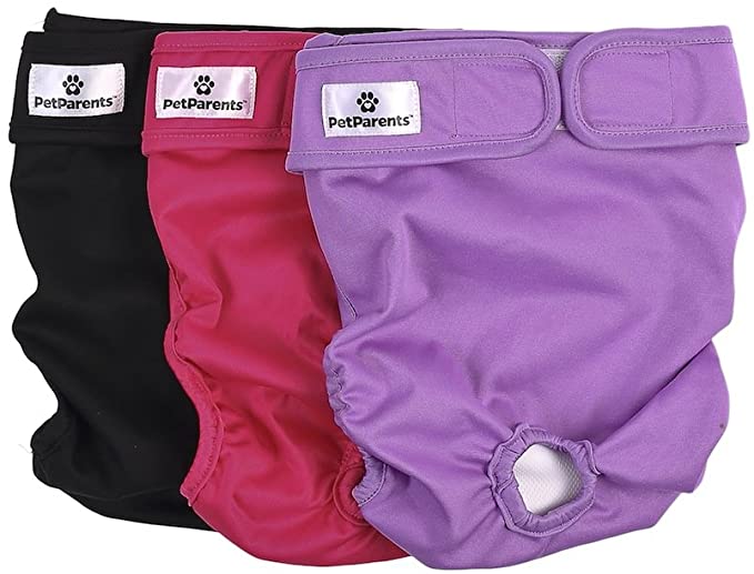 Pet Parents Washable Dog Diapers (3pack) of Durable Doggie Diapers