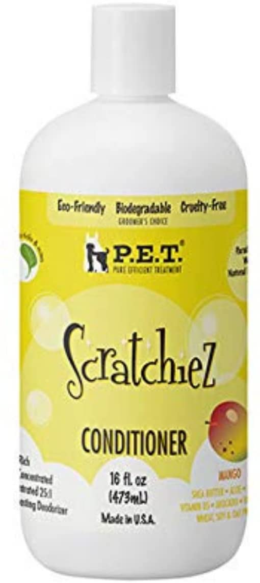 P.E.T. Pure Efficient Treatment Scratchiez Conditioner-Mango Mambo " for Hot Spots, Eczema and Other Dermatitis - Eco-Friendly, Biodegradable, Cruelty Free, Paraben Free.