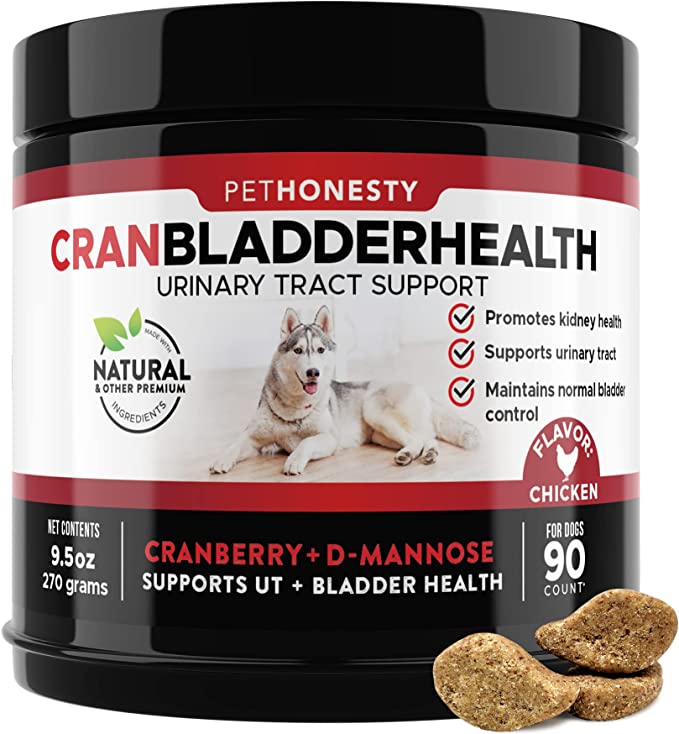 PetHonesty Cranberry for Dogs - Soft Chew Supplements, Kidney and Bladder Support