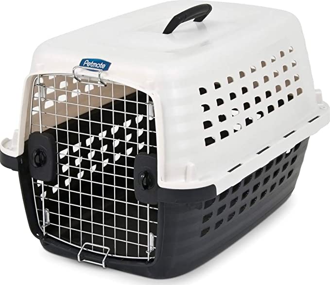 Petmate Compass Plastic Pets Kennel with Chrome Door - 24.6 x 16.9 x 15 inc