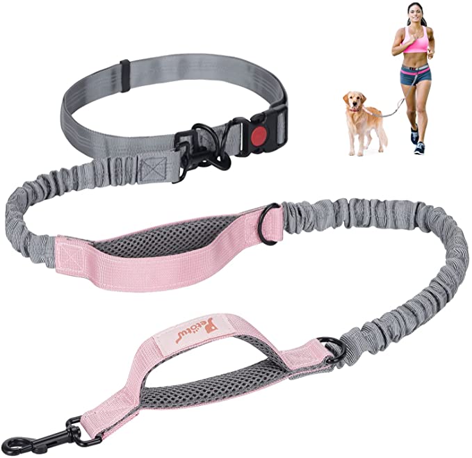 Petotw Hands Free Dog Leash for Running Walking Jogging Training Hiking Retractable Dog Walking Belt