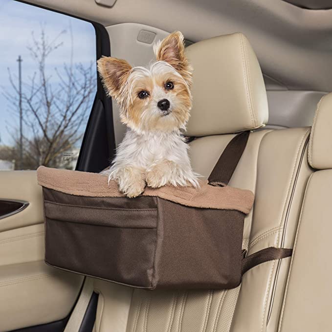 PetSafe Happy Ride Deluxe Booster Seat for Dogs - Elevated Pet Bed for Cars, Trucks and SUVs