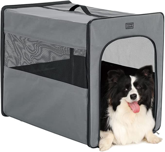 Petsfit Collapsible Dog Travel Crate, Portable Soft Dog Kennel Indoor