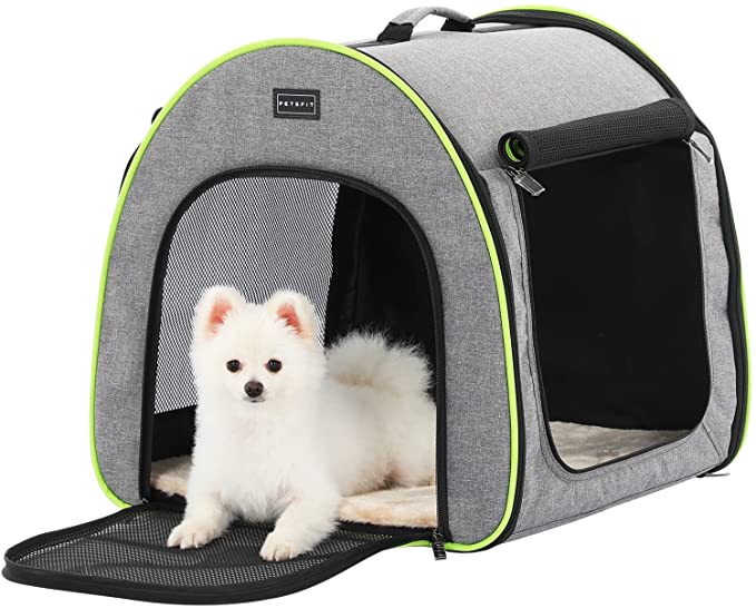Petsfit Portable Soft Collapsible Dog Crate Travel Soft Kennel - Gray A