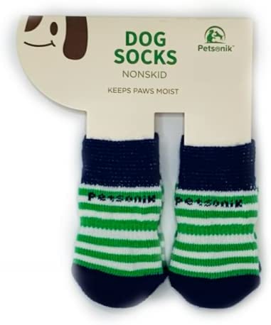 PETSONIK Anti-Slip Dog Socks Set of 4 - Pet Paw Protectors Dog Socks for Indoor Hardwood Floor Suitable for Small