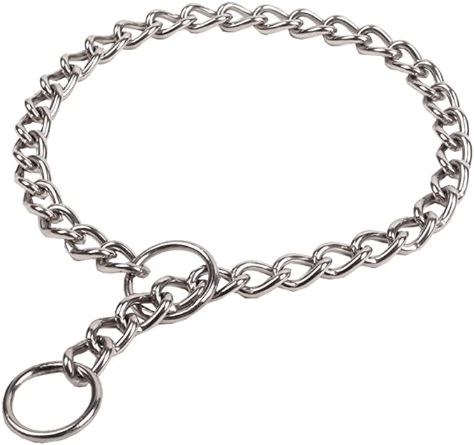 SGODA Chain Dog Training Choke Collar - 24 inch