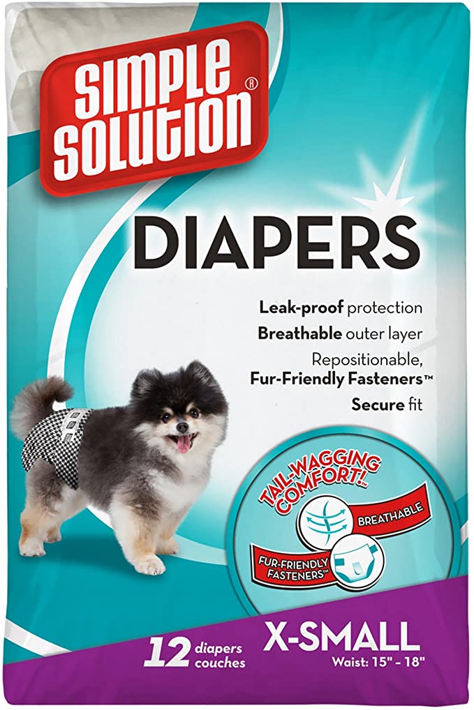 Simple Solution Disposable Diapers - Medium - 12 Count