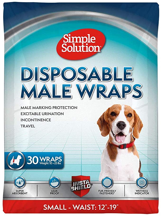 Simple Solution Disposable Dog Diapers for Male Dogs