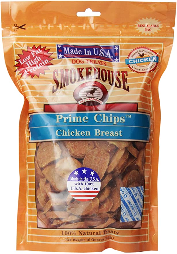 Smokehouse 100-Percent Natural Prime Chips Chicken Dog Treats - Labrador Retriever