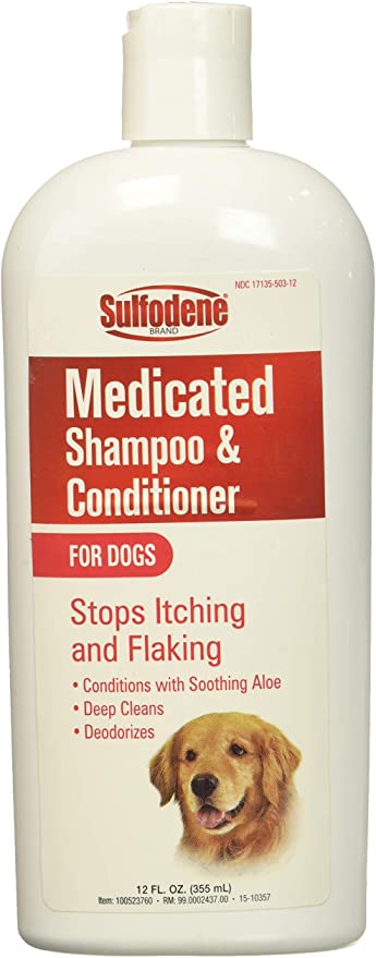 Sulfodene Medicated Shampoo and Conditioner for Dogs 12 Ounce Bottles