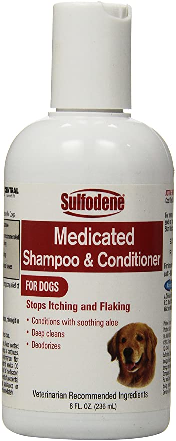 Sulfodene Medicated Shampoo/Conditioner for Dogs, 8-Ounce