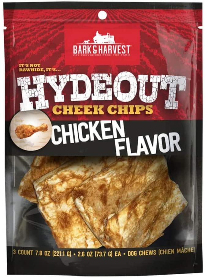 Superior Farms Pet Provisions Bark & Harvest HydeOut Cheek Chips Chicken Flavored, 3ct, 7.8 oz Bag (17182)