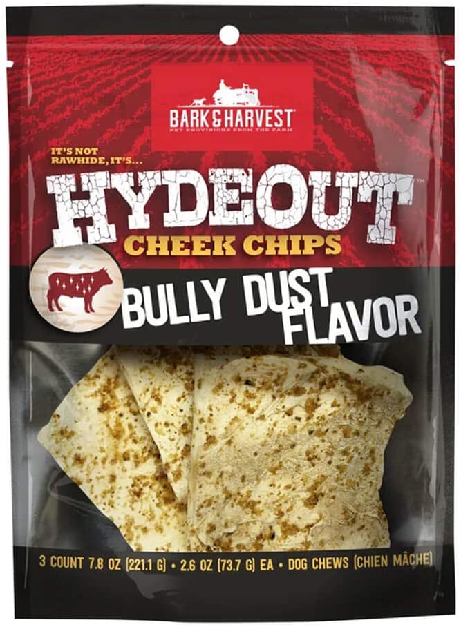 Superior Farms/Bark and Harvest HydeOut Cheek Chips with Bully Dust, 3ct.