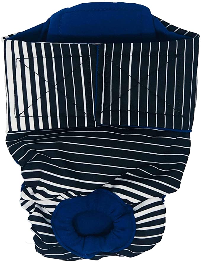 Swim Diapers for Hydrotherapy Dogs - Made in USA - Black Stripes Waterproof Swim Diaper for Dogs