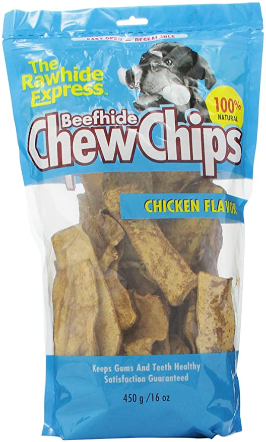 The Rawhide Express Chicken Flavored Strips/Chips Dog Chew