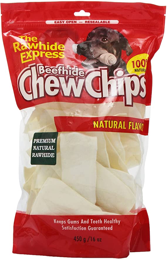 The Rawhide Express Natural Rawhide Strips/Chips Dog Chew