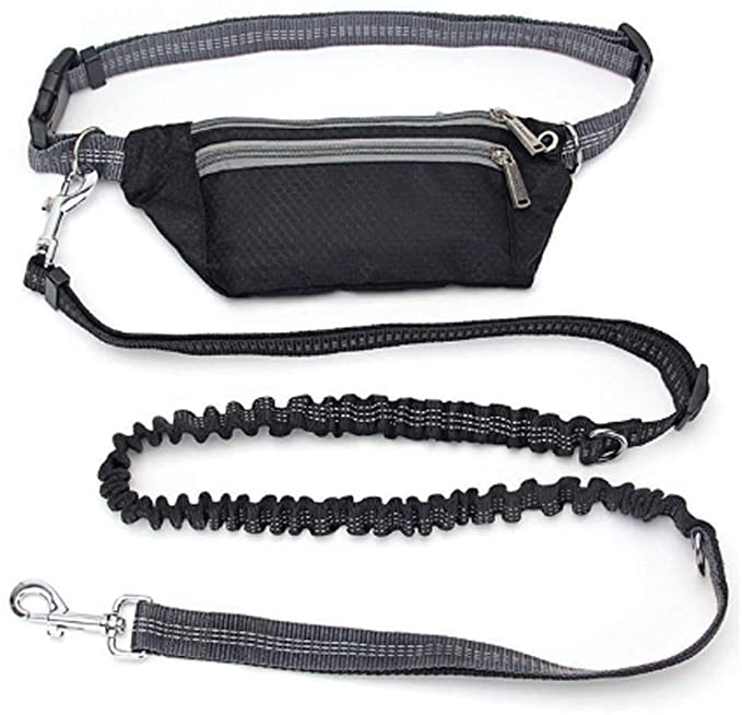 TJLSS Hand-Free Pet Leash with Retractable Bungee Jumping, Adjustable Waist Belt