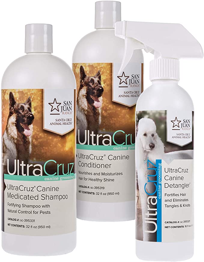 UltraCruz Canine Medicated Dog Shampoo & Conditioner Bundle
