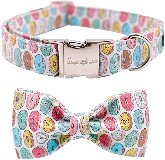 Unique Style Paws Dog Collar with Bow