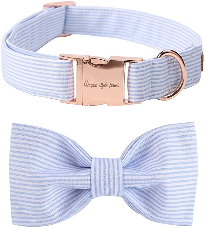 Unique Style Paws Pet Soft &Comfy Bowtie Dog Collar and Cat Collar Pet Gift for Dogs and Cats 6 Size and 7 Patterns